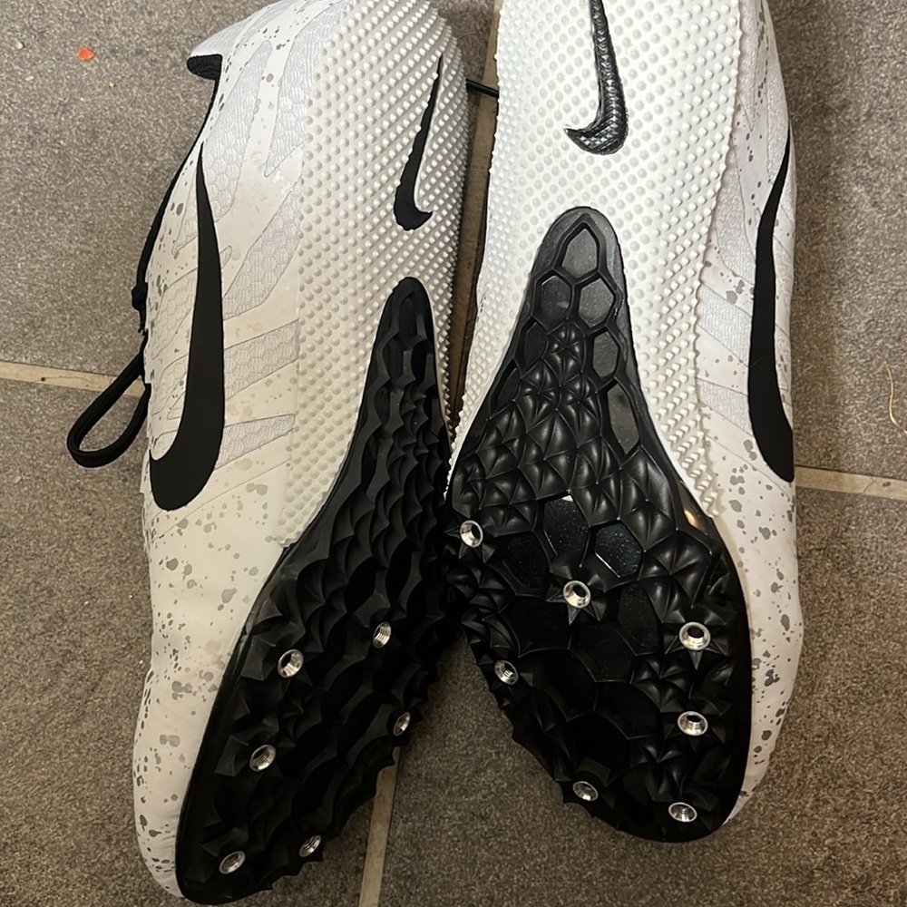 Nike men’s Size 9.5 Zoom Rival Track Field Shoes Spikes Running Cleats White - Picture 3 of 7
